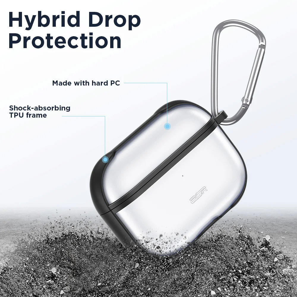 Защитный чехол ESR для AirPods Pro прозрачный наушников 3 роскошный черный