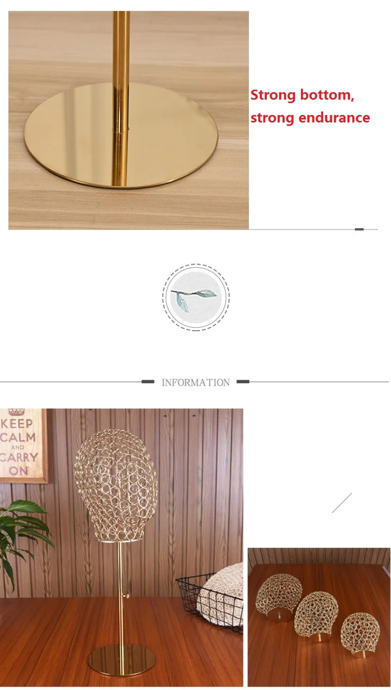 Регулируемый Золотой металлический мужской женский манекен головной убор