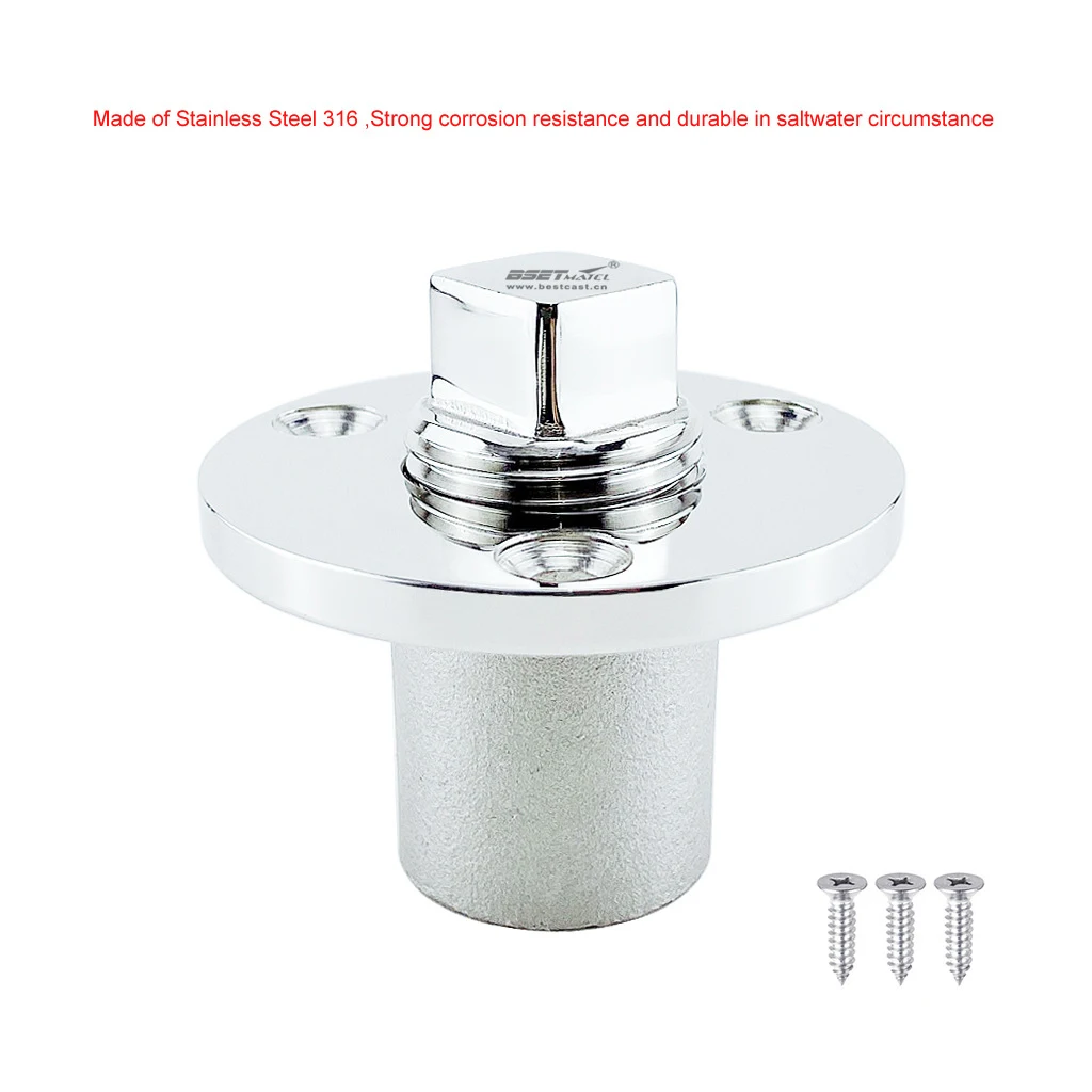 

Stainless Steel 316 Boat Garboard Drain Plug Garboard Hardware Boat Accessories Easy Use