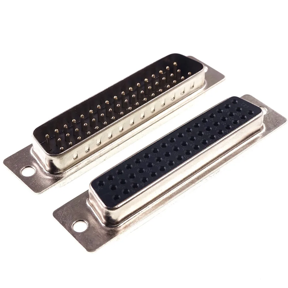 Разъем D Sub 50 позиций 3 рядный гнездовой разъем тип припоя контактный промышленный