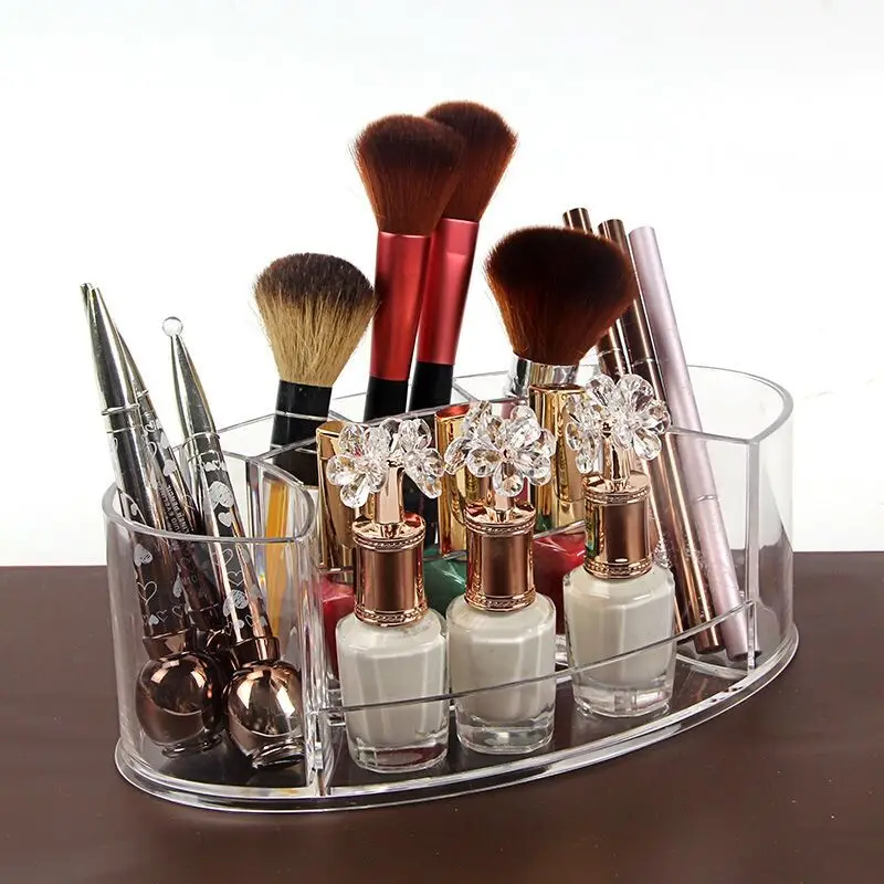 Акриловый ящик для хранения косметики органайзер кистей макияжа прозрачный