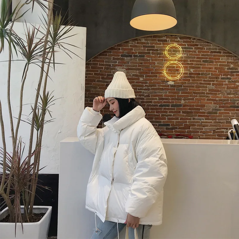 

new Korean cotton padded clothes ins winter Short cotton padded women's 2019 student suit loose casual winter coat