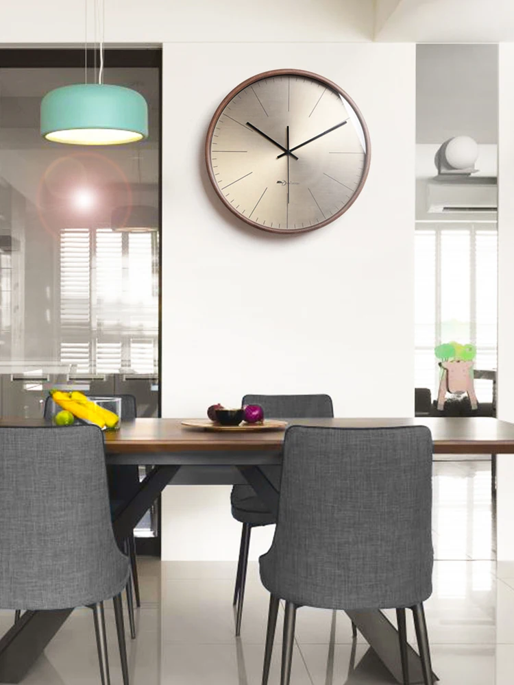 Роскошные креативные золотые настенные часы большие винтажные скандинавские