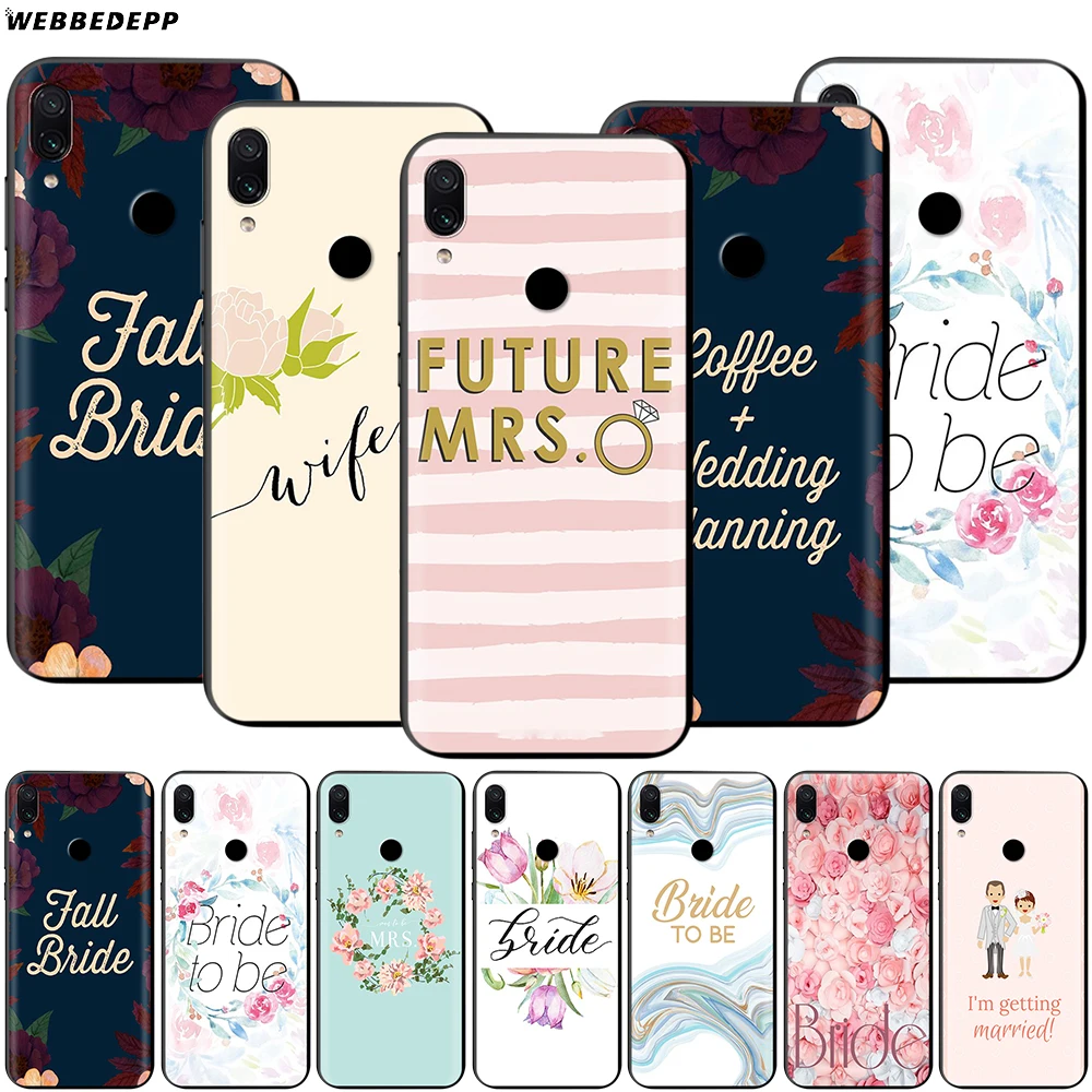 Чехол с цитатой Bride To Be для Xiaomi Redmi Note 8 MI 3 6 9 A1 A2 A3 8A 6X 9T CC9 Lite SE Pro Max F1 10|Бамперы| |