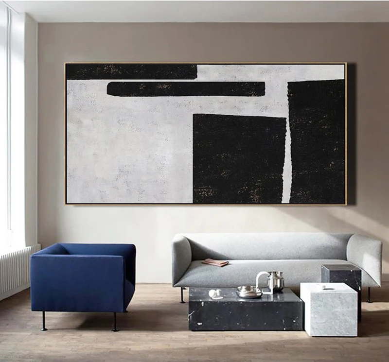 Объемная настенная живопись на холсте большая абстрактная Минималистичная