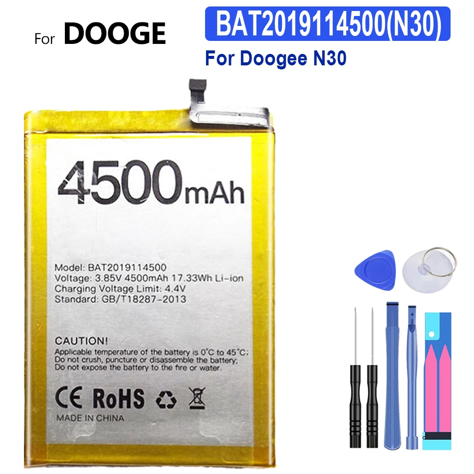 Фонарь аккумуляторной батареи 4500 (N30) мАч для Doogee N30 N 30 | Мобильные телефоны и