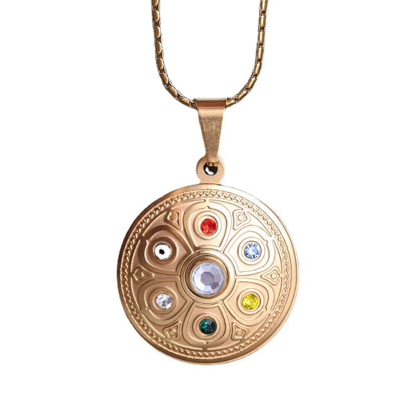 

Six-character Mantra Pendant Amulet Necklaces"What All Beings Ask for-as Wished"men's Stainless Steel Necklace Buddhist Jewelry