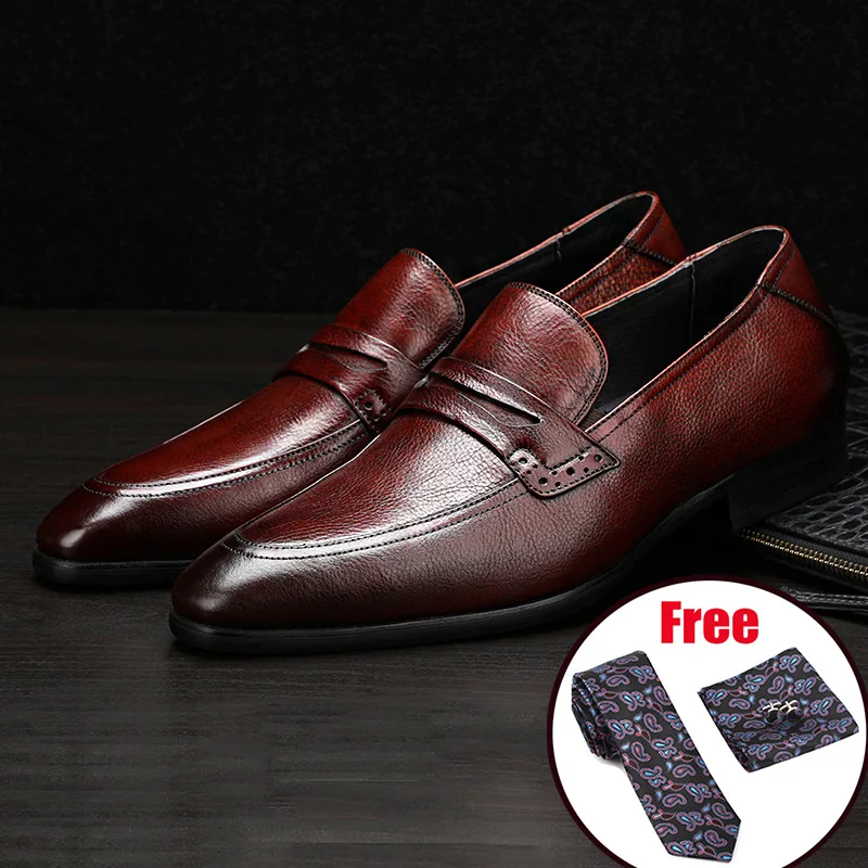 Мужские кожаные туфли Деловые модельные брендовые из натуральной воловьей кожи