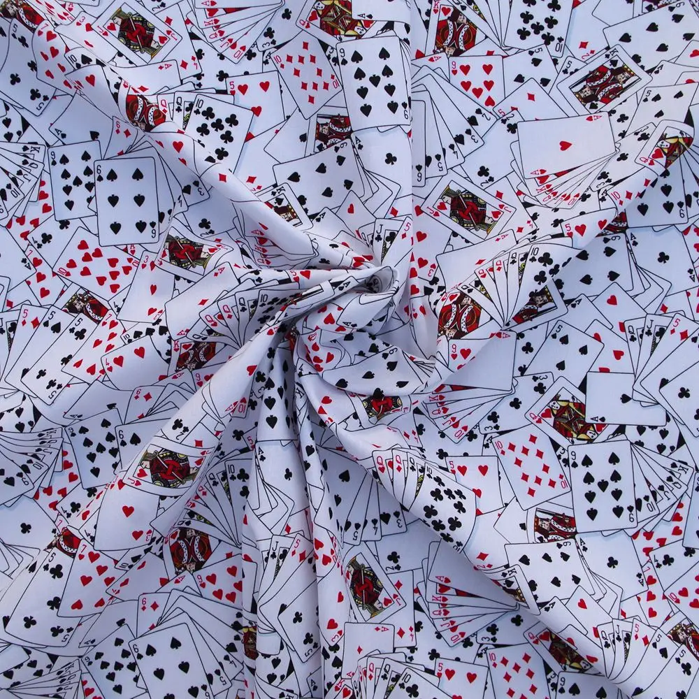 

1 yard Cotton Fabric for cloth,handmade,patchwork,bedding - Poker (width=110cm)