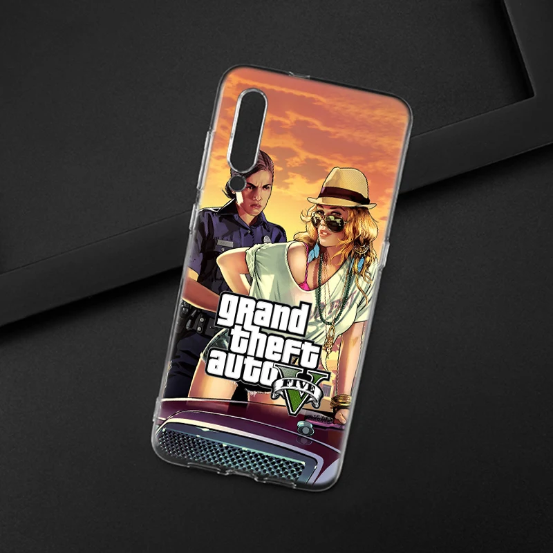 Роскошный силиконовый чехол GTA 5 Game для Xiaomi Pocophone F1 Mi 9T Pro CC9 CC9E 9 9SE 8 A3 A2 Lite A1 5X 6X Mix3 Play