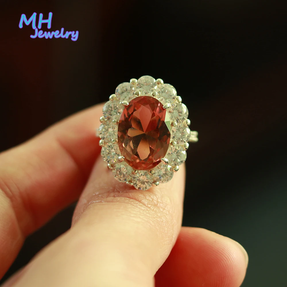 MH Zultanite Gemstone solid luxury rings for Women gift red 925 Sterling Silver Color Change Diaspore Stone ring Fine Jewelry