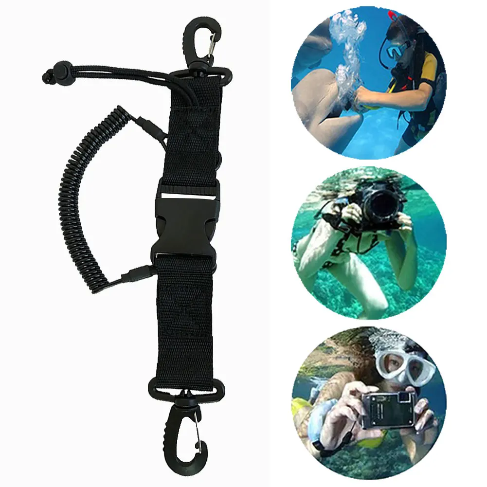Наружная камера для дайвинга с защитой от потери спиральный пружинный шнур