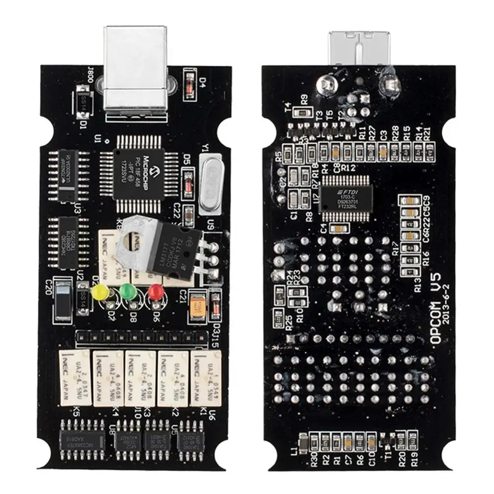Автомобильный диагностический инструмент V1.99 с PIC45K80 FTDI OBD2 автомобильный для Opel