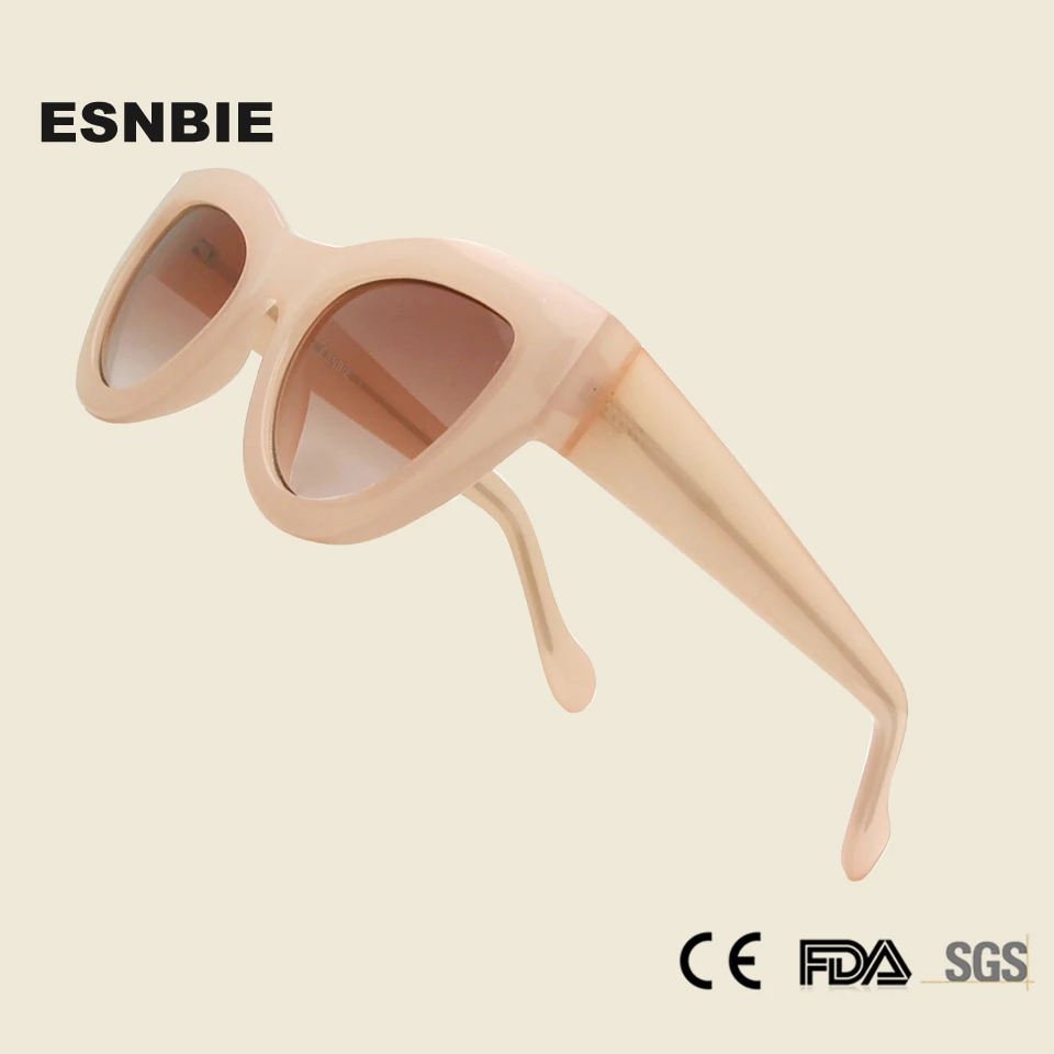Женские винтажные солнцезащитные очки ESNBIE розовые кошачий глаз сексуальные