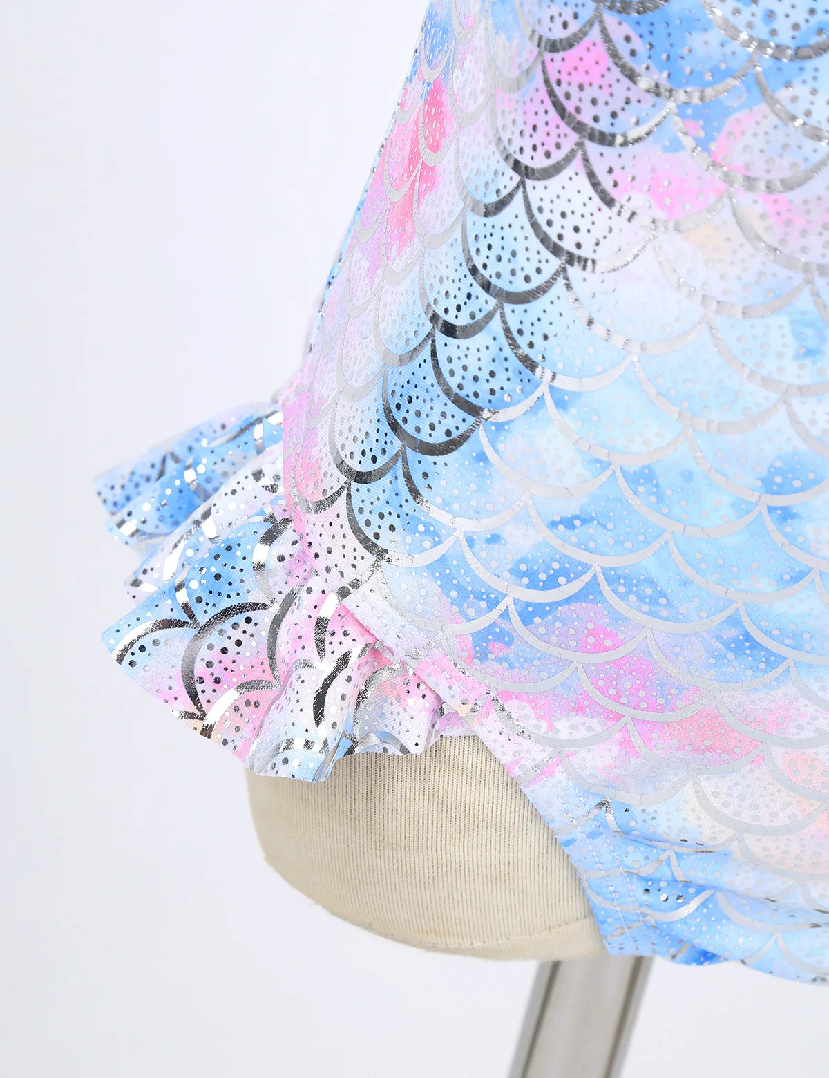 Детское цельнокроеное танцевальное Трико-Русалка для девочек блестящие рыбья