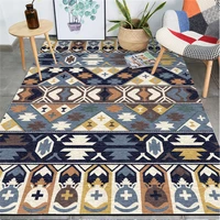 morocco style rug bohemian national wind retro wine blue carpet bedroom living room bed blanket kitchen bathroom floor mat