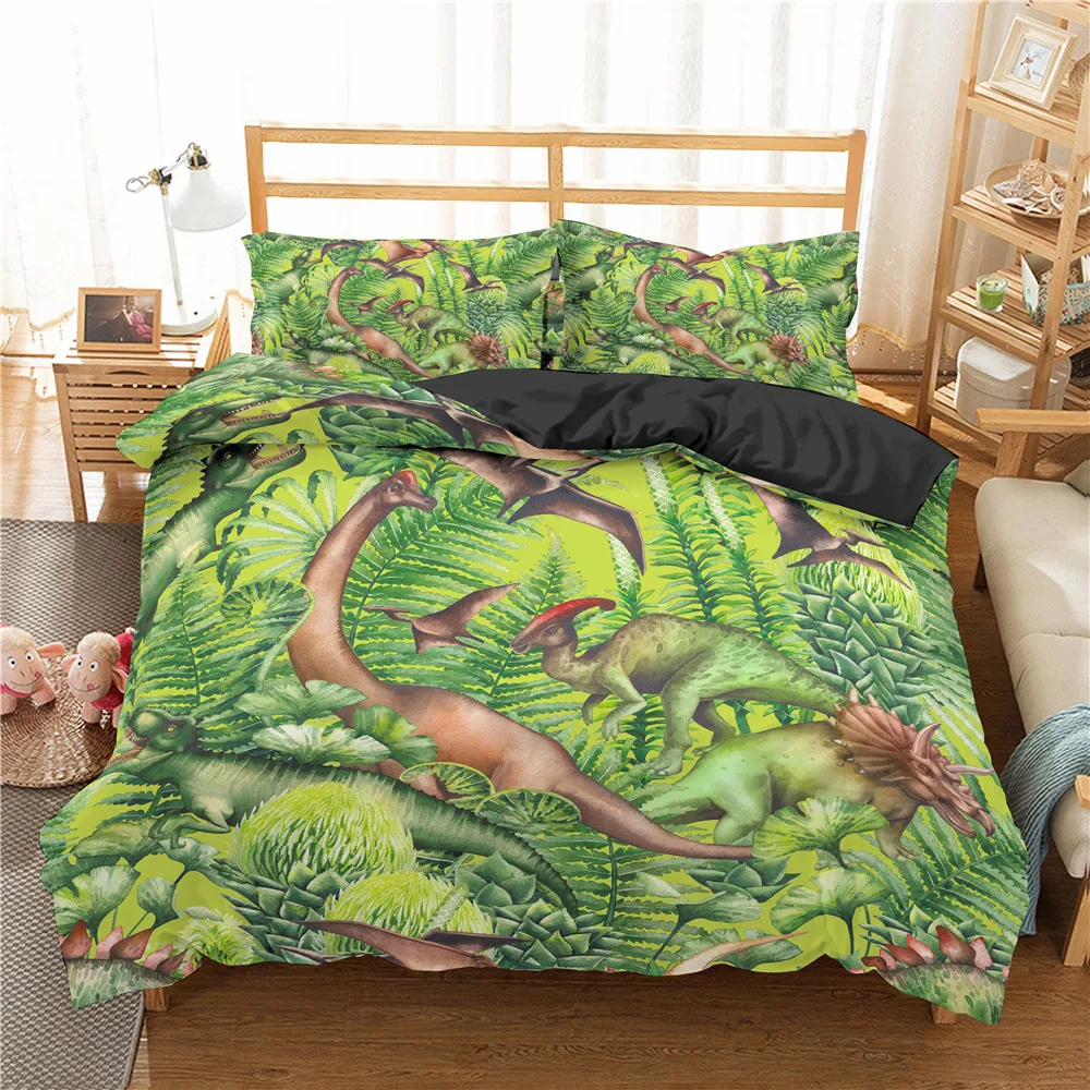 Комплект постельного белья с изображением животных джунглей пододеяльник