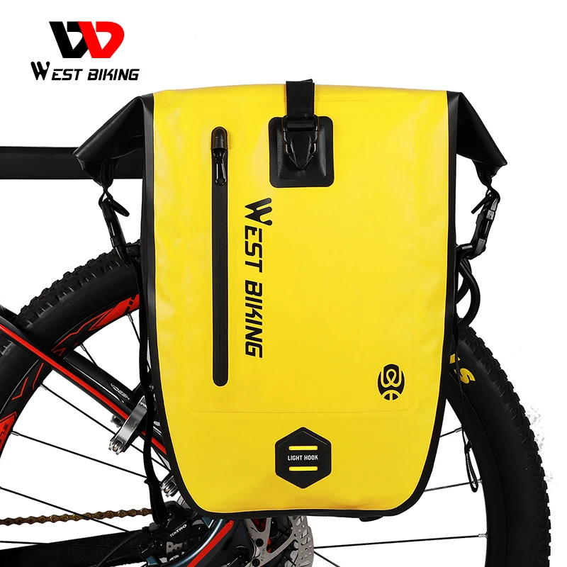 Сумка велосипедная WEST BIKING водонепроницаемая сумка на багажник вместительная 25 л