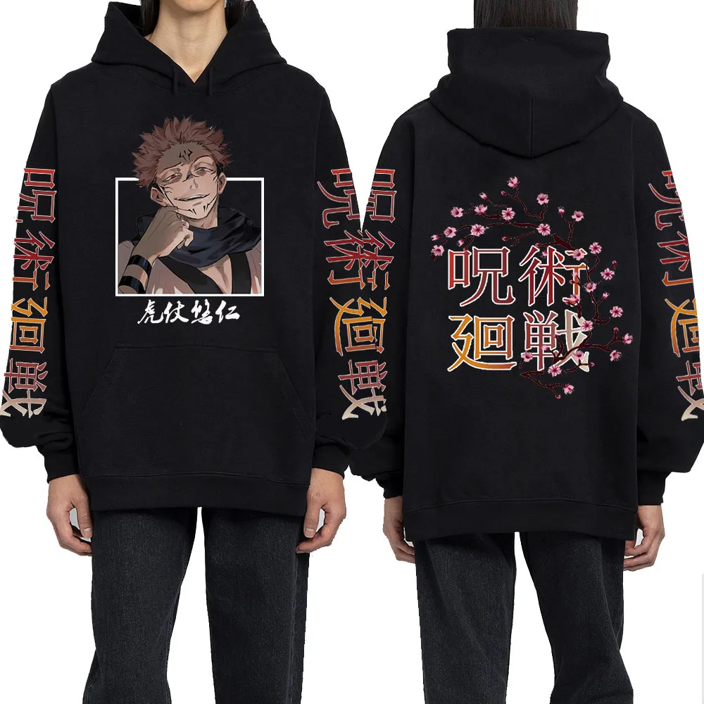 

Мужская толстовка с капюшоном с принтом из аниме juютсу Kaisen, уличная одежда, повседневные свитшоты