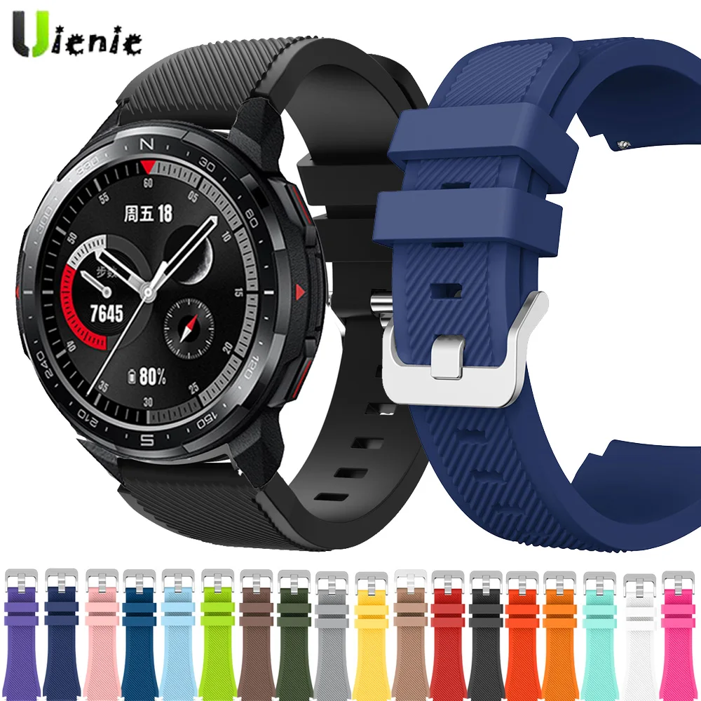 

For Honor Watch GS Pro Strap Honor magic Watch 2 46mm Silicone Sport Wristband Bracelet 22mm Watch Band Replacement Watchbands