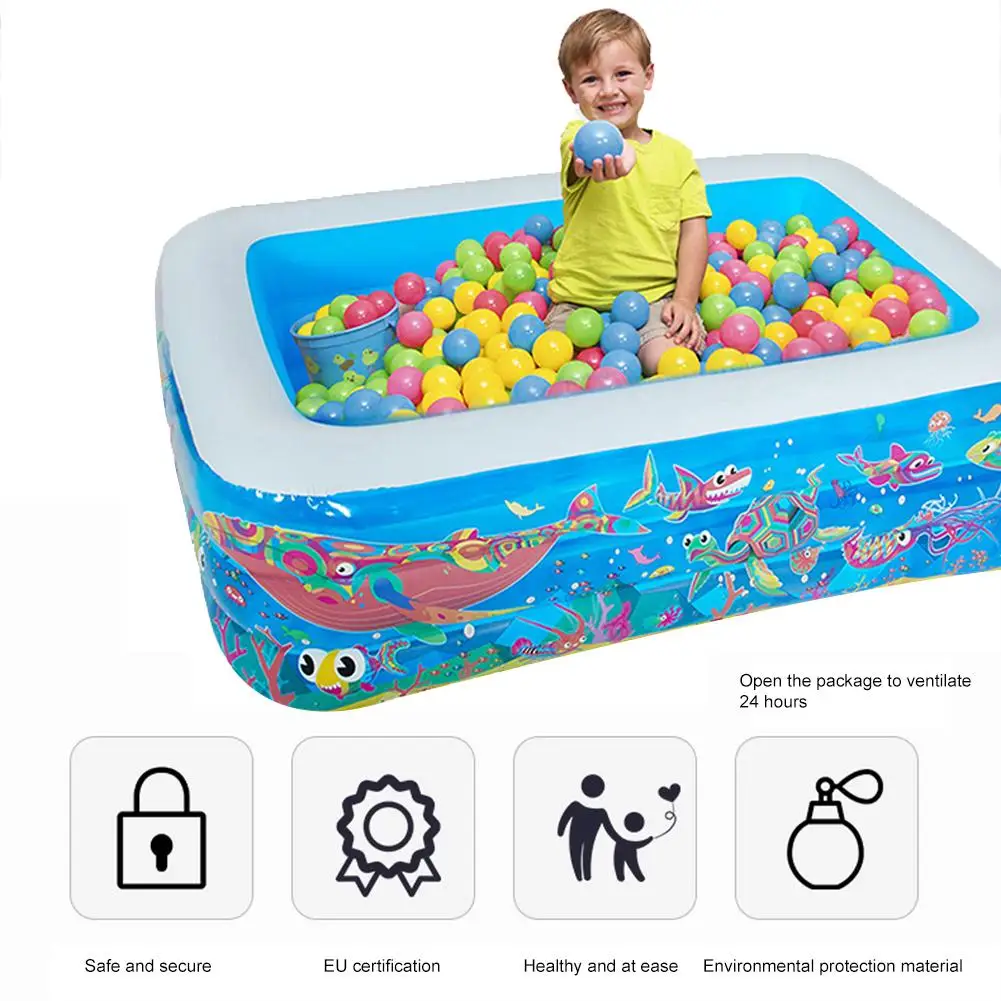 

Inflatable Swimming Pool Thick Safe Inflatable Pool Summer Water Party Supply For Baby Kids Adult