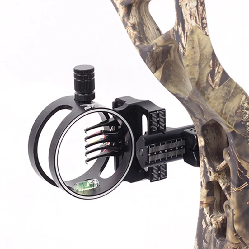 

SPG Compound Bow Sight 5 pin Parts Archery Micro Adjustable Ultra Light Bow Sight Upgrade Replacement
