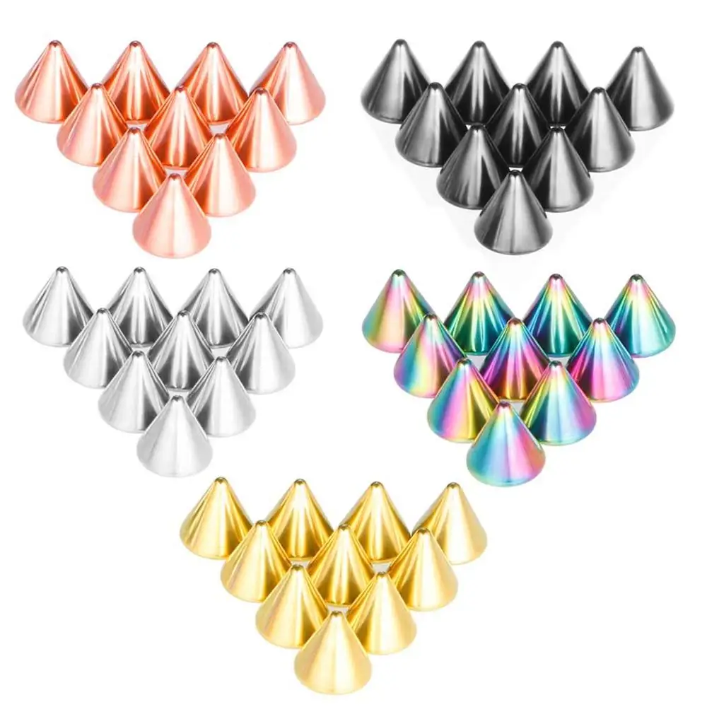 

10PCS Piercings Ball 3/4/5/6MM Surgical Steel Lip Nose Rings Navel Tongue Studs Earrings Clip Body Jewelry Accessories