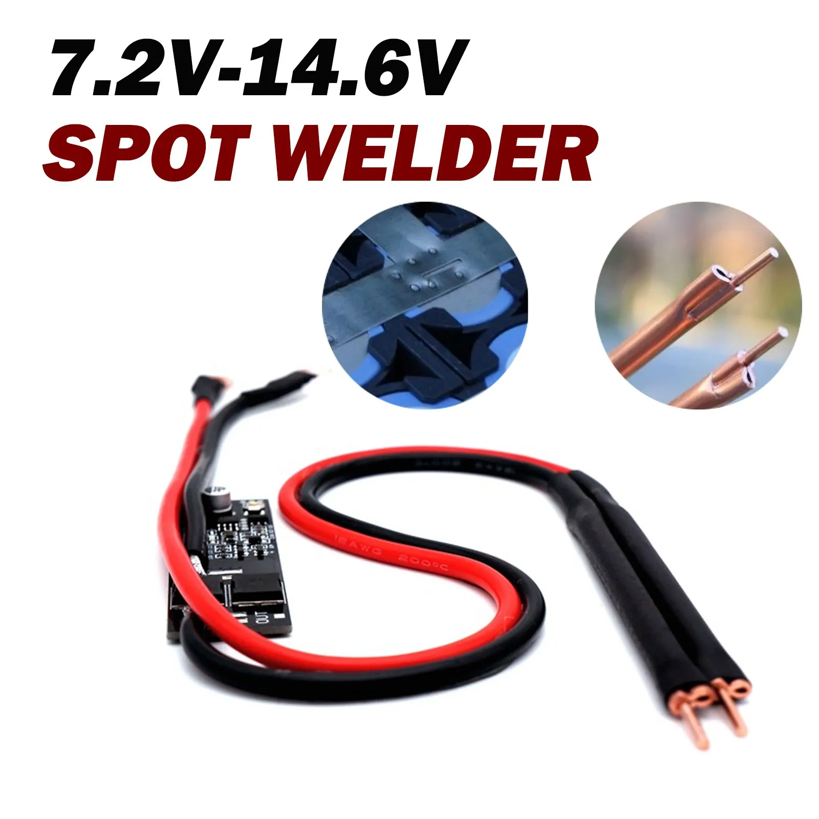 

7.2V-14.6V PCB Board Spot Welders For 18650/26650/32650 Battery Welding Tool Kits 150A Control Board 0.1mm~0.15mm Nickel Sheet