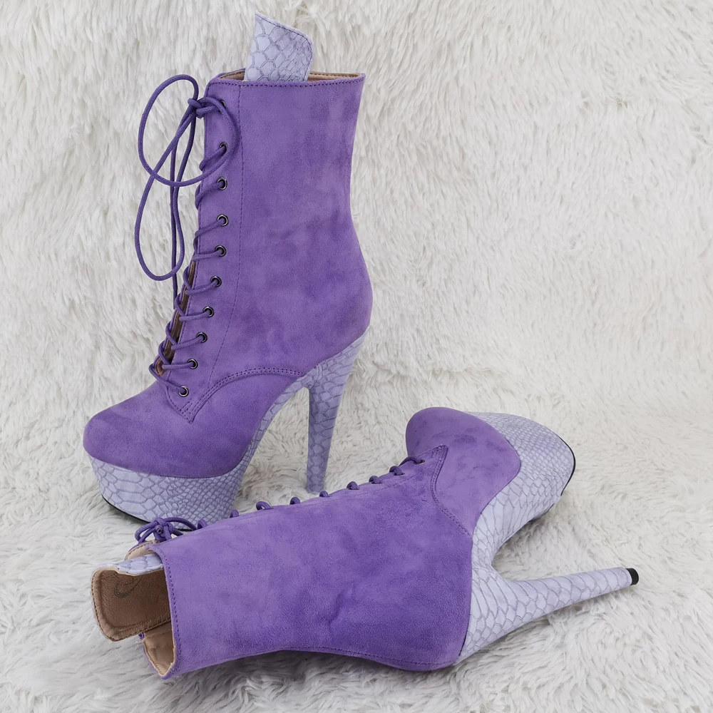 

Leecabe 15CM/6Inch ankle Suede Upper lady's Platform party High Heels Pole Dance shoes