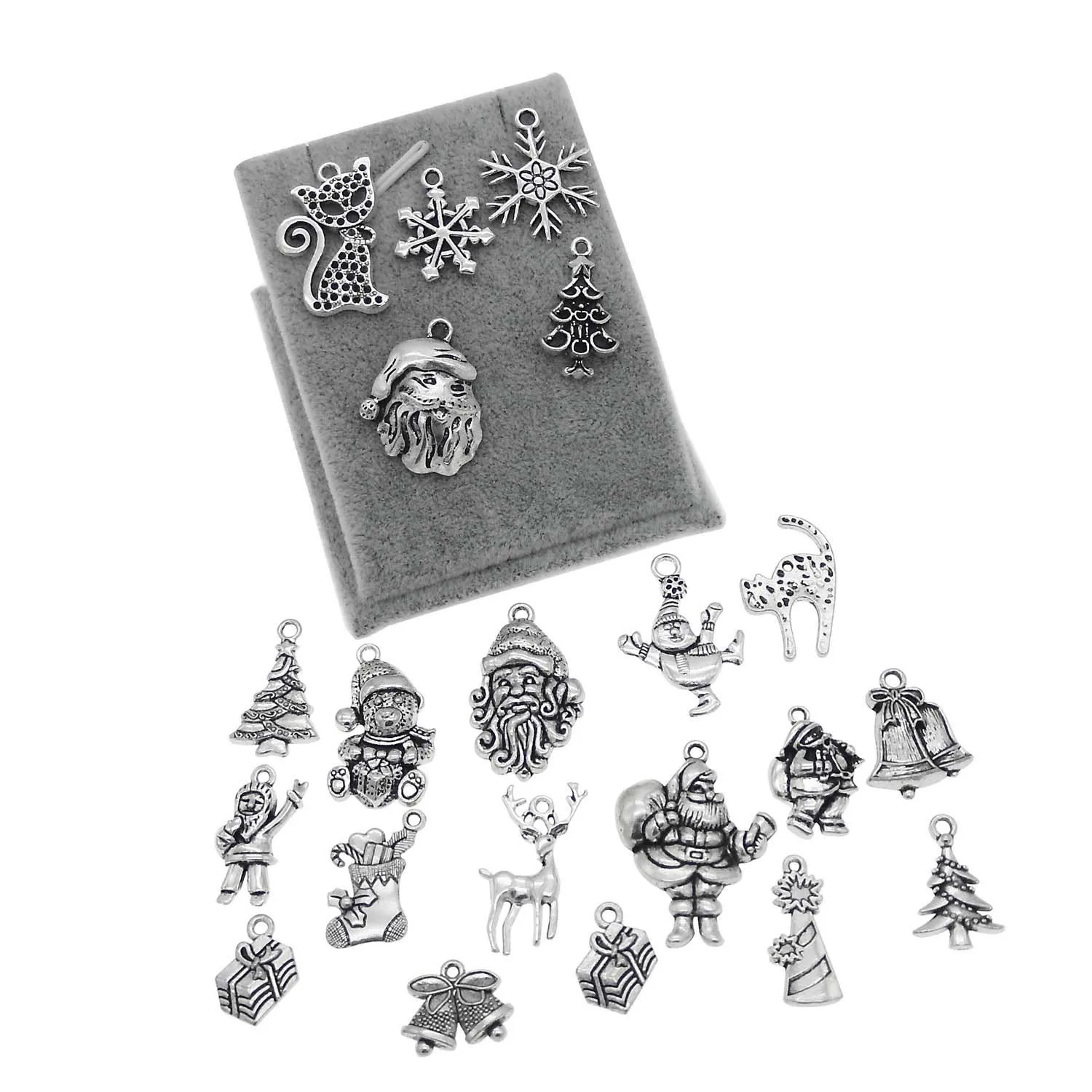 10 шт. смешанные рождественские украшения олень носки со снеговиком колокольчик