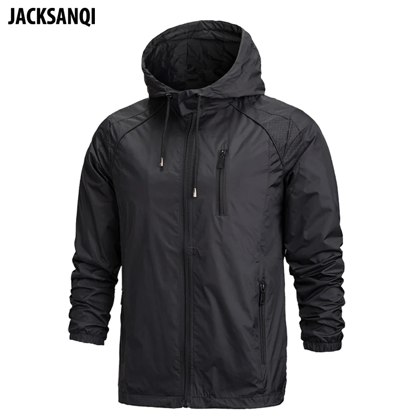 JACKSANQ мужские походные спортивные куртки с капюшоном легкие свободные кофты ветровка для отдыха на природе, восхождения, пешего туризма Рыбалка мужские пальто RA341