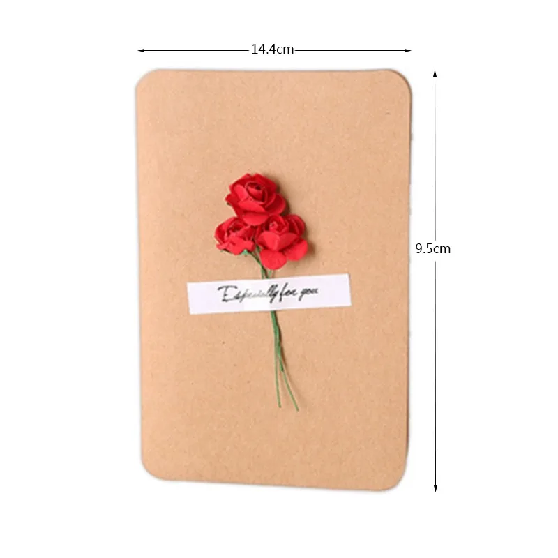 

10Pcs Vintage Dry Flower Thanksgiving blessing Message greeting Cards Birthday New Year Greeting Card Postcards Gifts Card
