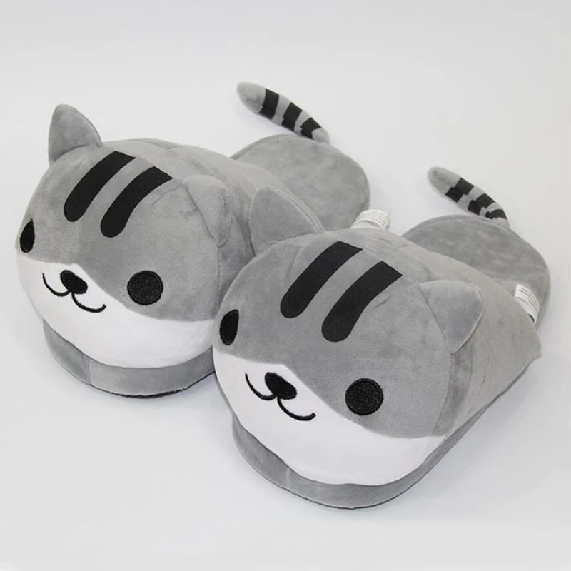 Женские зимние домашние тапочки мягкие плоские сланцы симпатичные Тапочки с