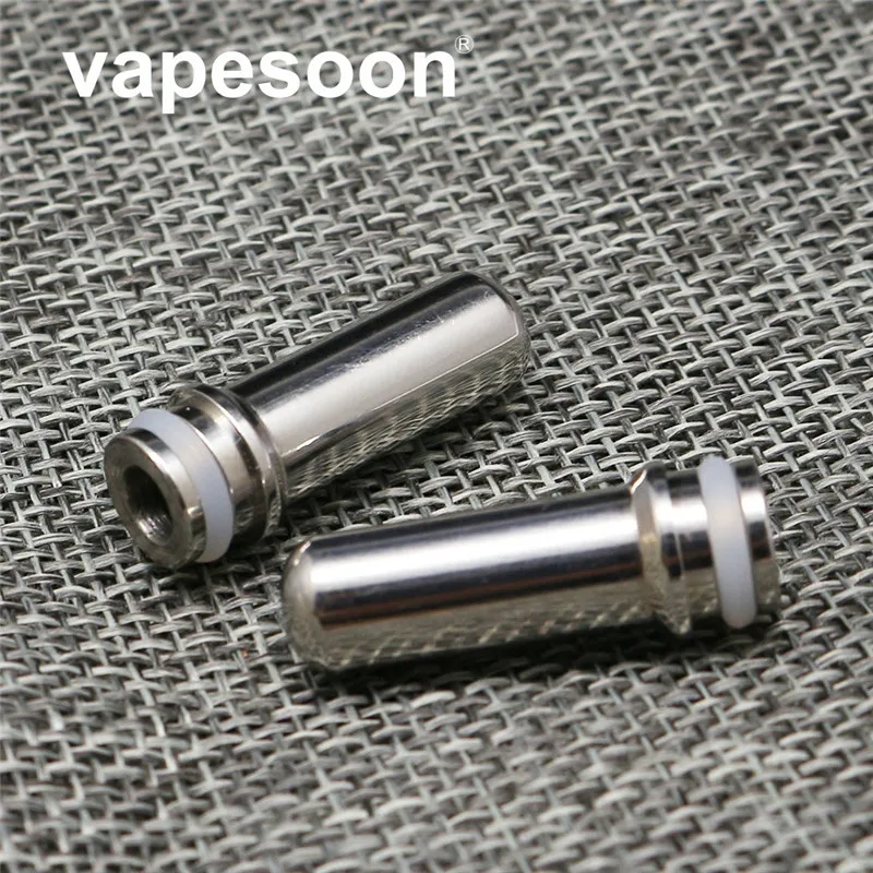 20 шт VapeSoon длинный Серебряный из нержавеющей стали капельный наконечник 510 нить