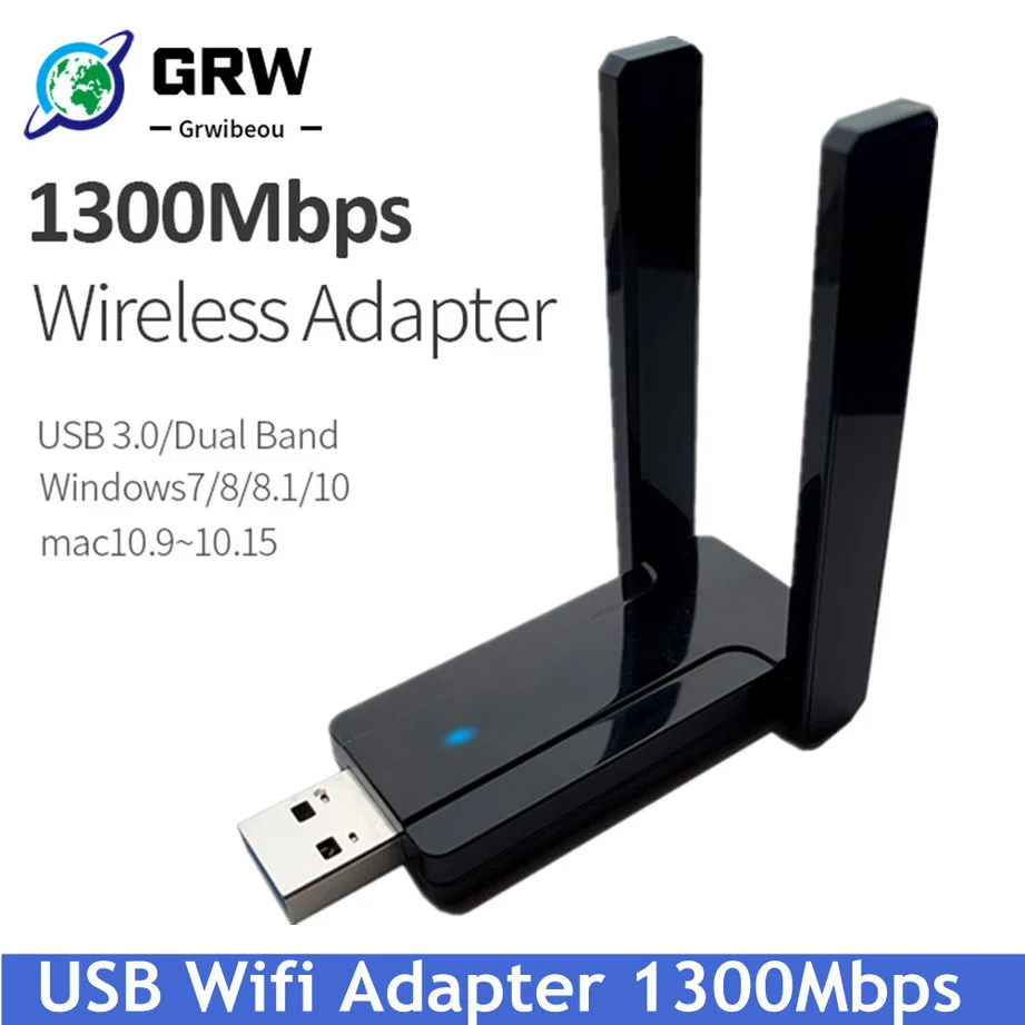 

Беспроводной AC1200 двухдиапазонный USB 3.0 RTL8812AC 1200 Мбит/с Wlan USB Wi-Fi Lan адаптер 802.11ac ключ с антенной для настольного ноутбука