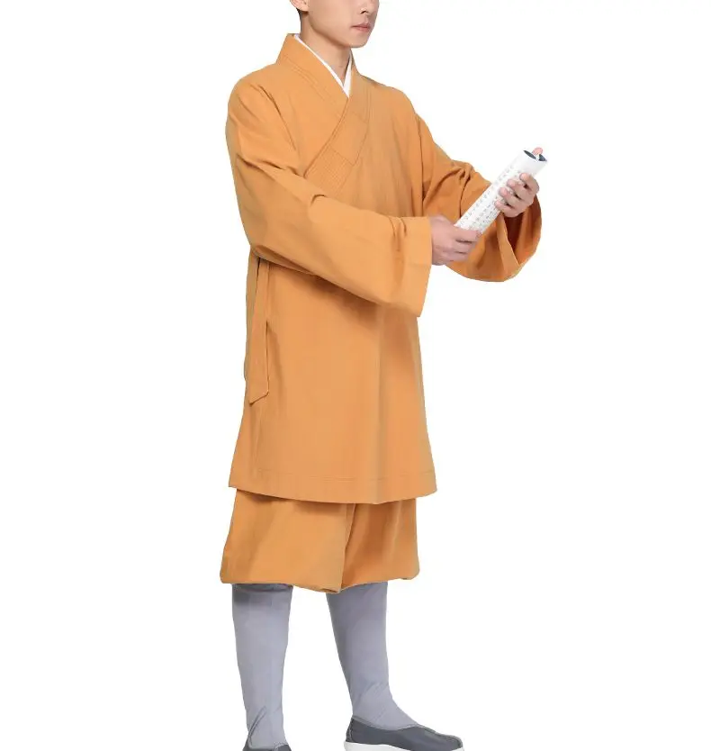 Унисекс полный хлопок буддийский шаолин одежда монахов дзен буддизм платье