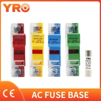 ac 1sets 1p colorful fuse base 690v with 10x38mm fast blow ceramic fuse core 0 5a 1a 2a 3a 4a 5a 6a 8a 10a 16a 20a 25a 32a ro15