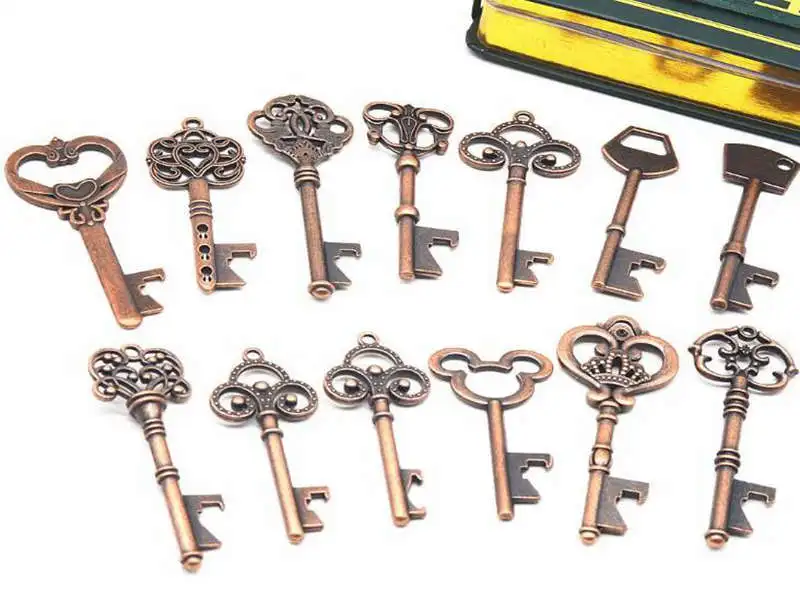 13 видов стилей брелок для ключей открывашка древних Медь ключ открывалка бутылок