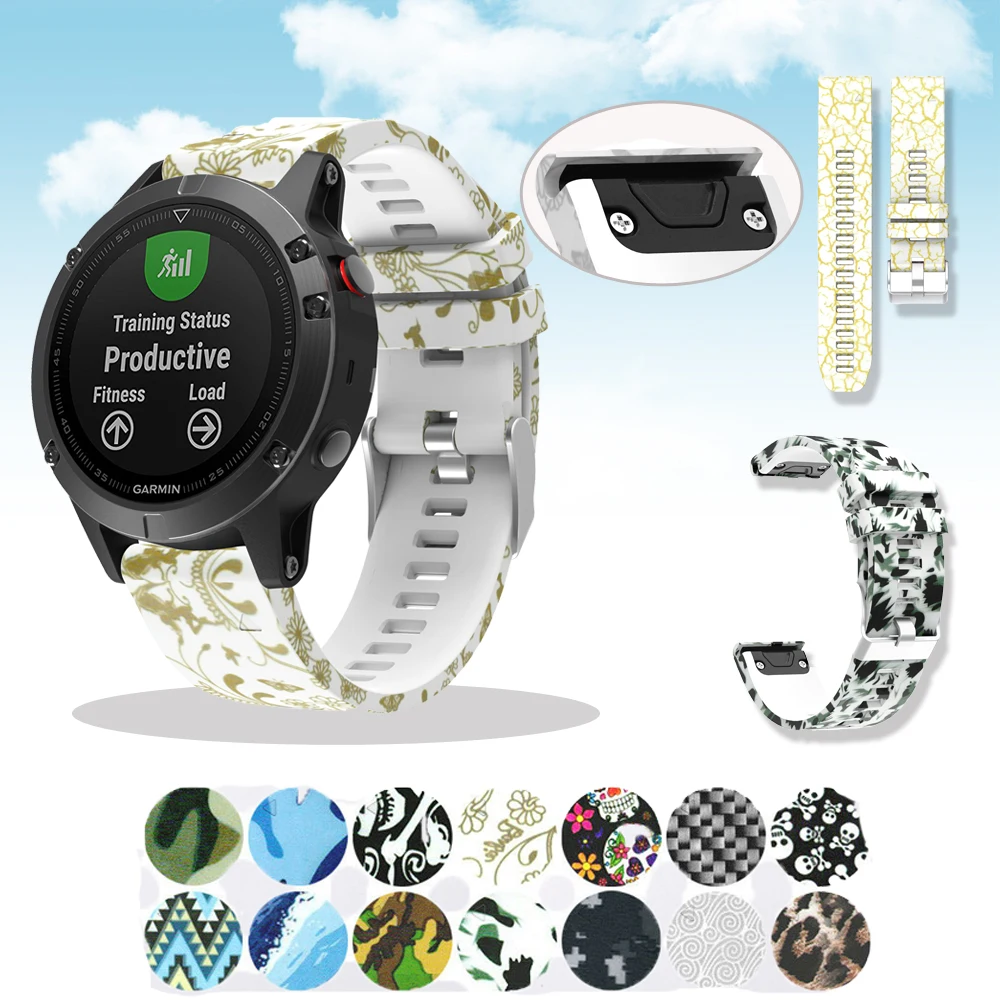 

Спортивный силиконовый ремешок для часов Garmin Fenix 5, 6, Forerunner 935, 945, 5 Plus, 6 Pro, ремешок для часов, легко регулируемый, 22 мм