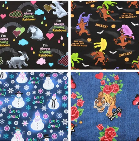 Снеговик Пингвин хлопковая атласная ткань для шитья сделай сам материал ручной