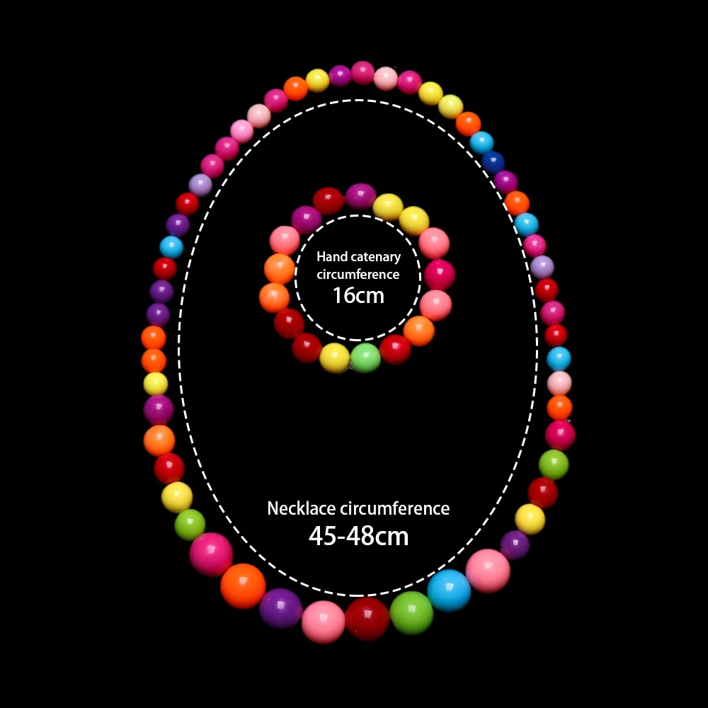 Ожерелье и браслет ручной работы для малышей 1 комплект|Наборы бусин