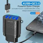 Зарядное устройство с 4 USB-портами и поддержкой быстрой зарядки, 48 Вт