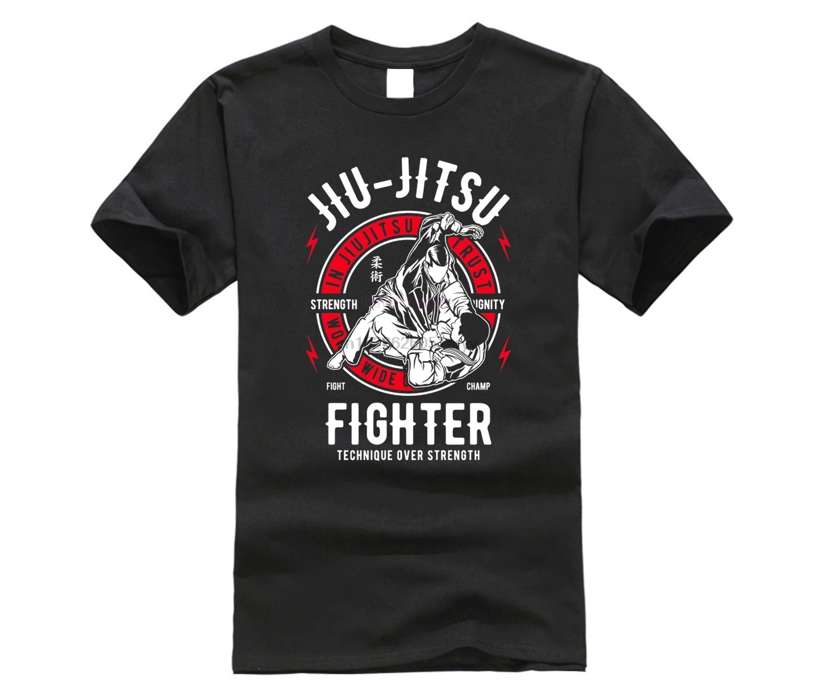 

In Jiu Jitsu We Trust Martial Arts MMAFighter Adult Kids T-Shirt 100% cotton tee shirt tops wholesale tee