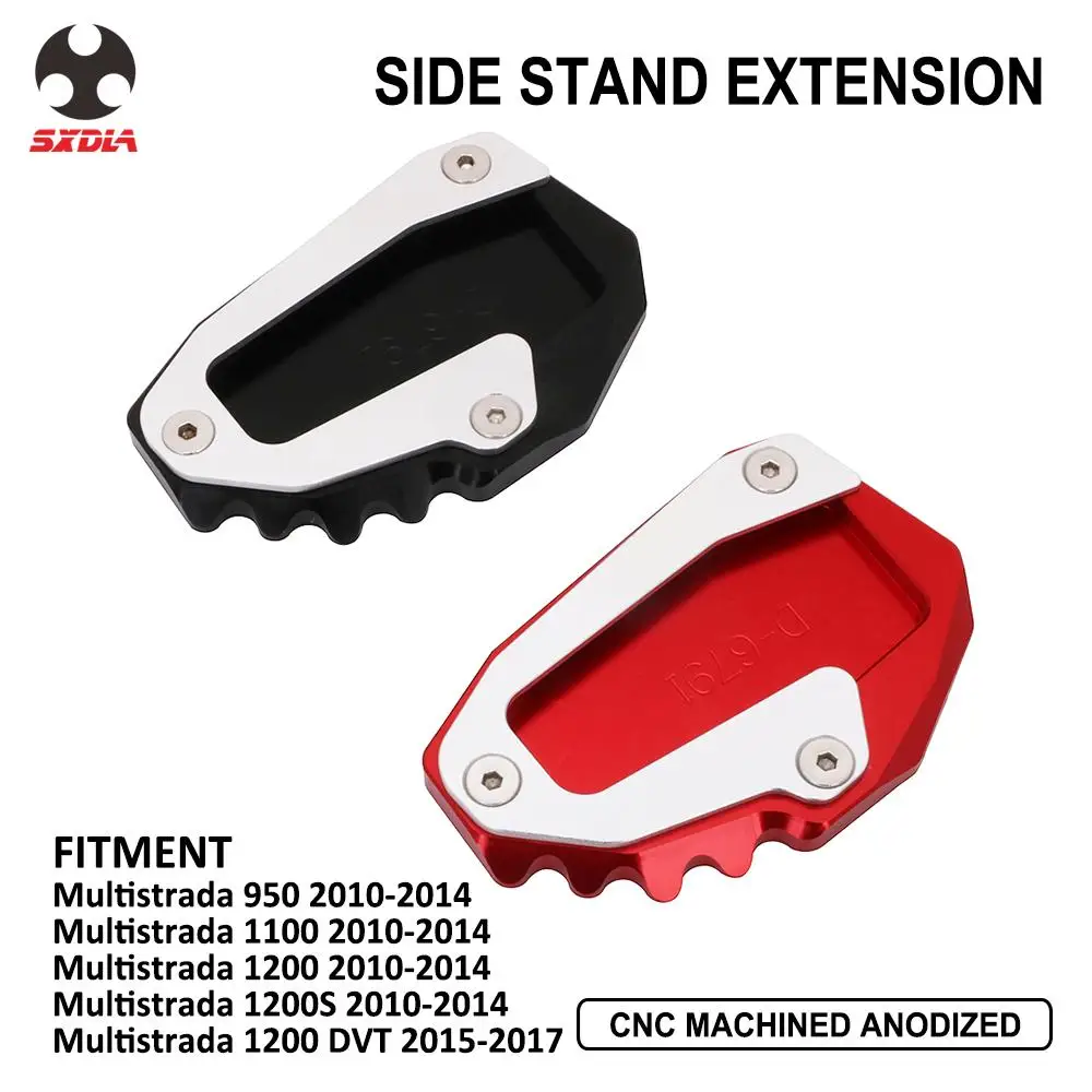 Мотоциклетная боковая Подставка для удлиняющей пластины Ducati Multistrada 950 1100 1200 1200S DVT