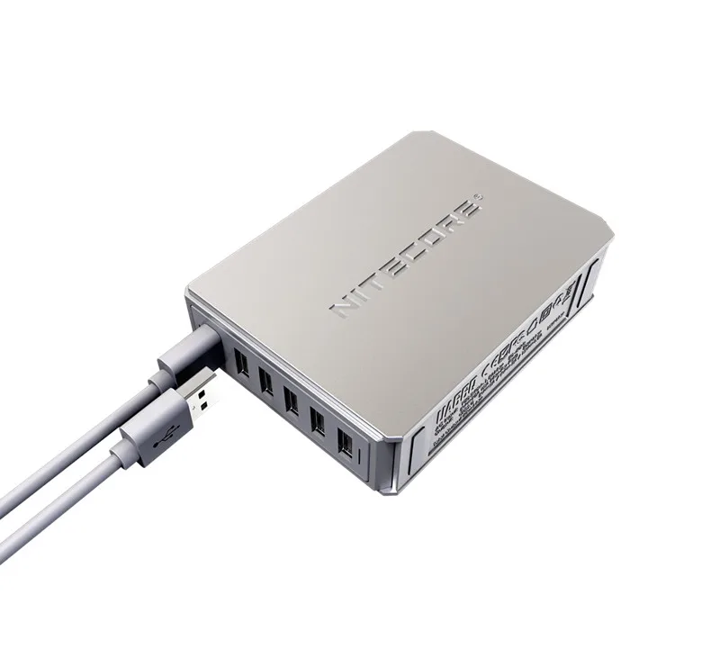 Настольный USB адаптер NITECORE UA66Q 6 портов 68 Вт Высокоскоростная зарядка выход QC 3 0/QC 2