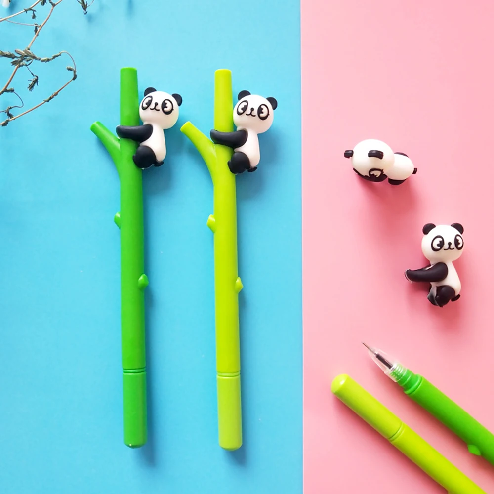 1 шт. креативная Милая мультипликационная гелевая ручка панда бамбук 0 5 мм черные