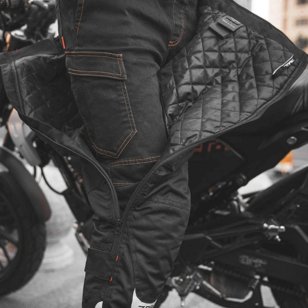 

Motorcycle Pants Quick Take-off CE Protector Knee Pads Winter Waterproof Motorbike Pants Thermal Lining Warm Cotton TNAC Motor