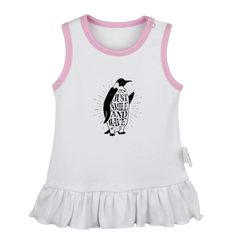 Пингвин просто УЛЫБКА и волна милое мультяшное панда дизайн новорожденных