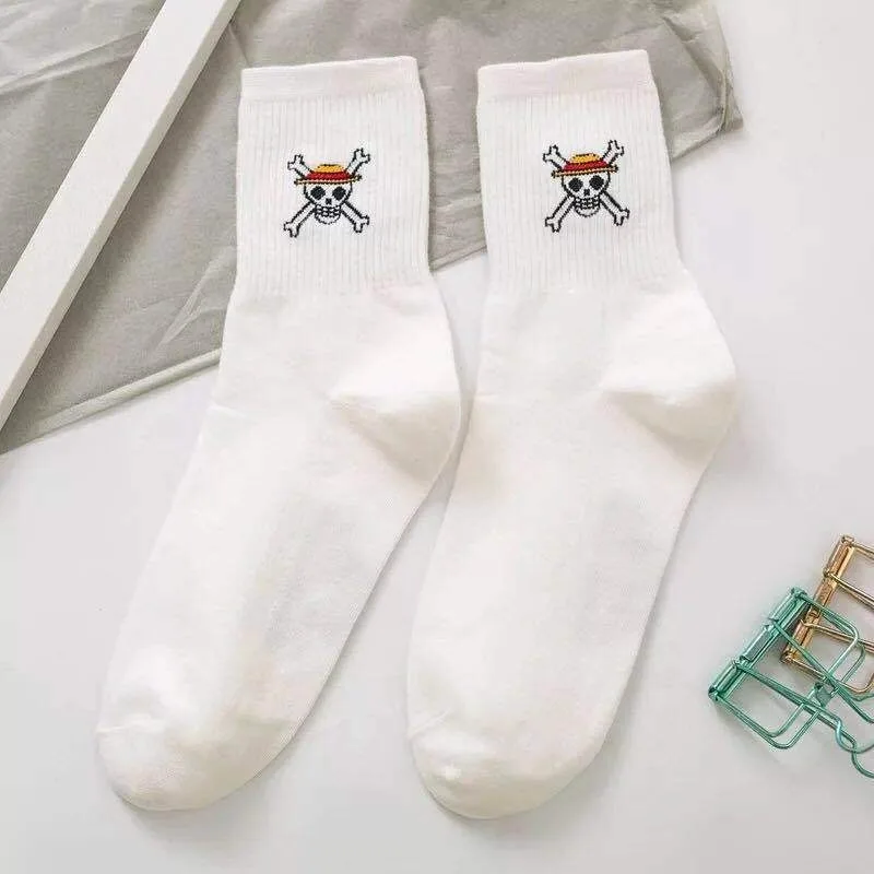 

One Piece Sock for Woman Adult Casual Ladies Soft Sox Luffy Chopper Creative Socks Cotton Spring Girls Trendy Cute Calcetines