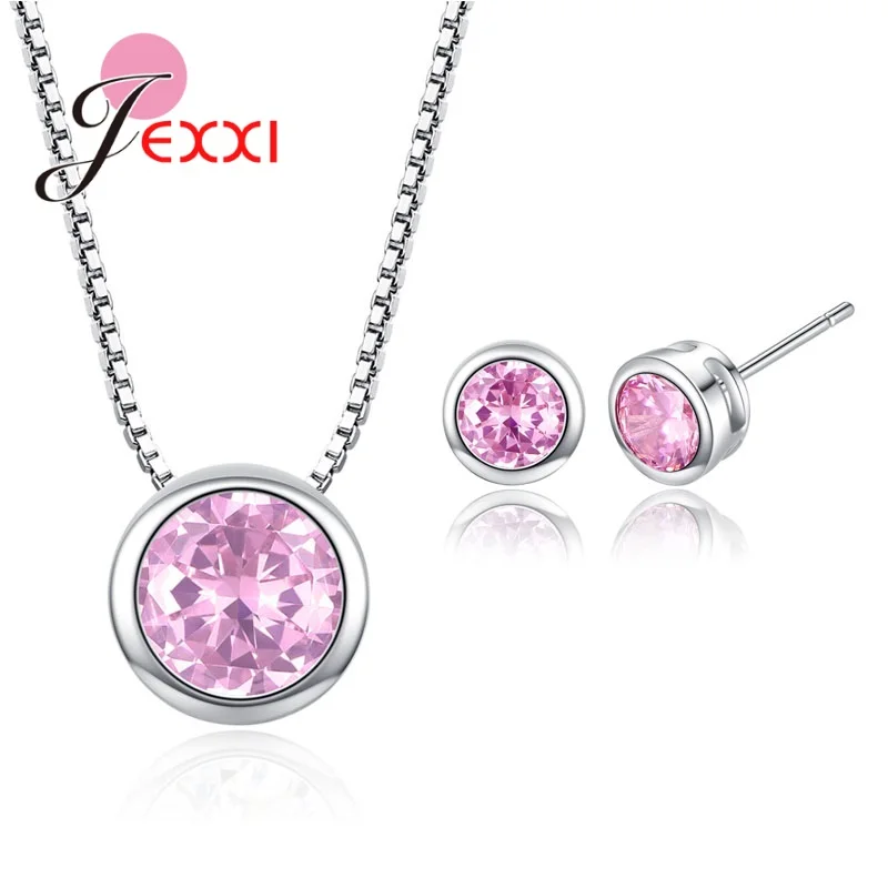 Комплект из колье серёг и кольца с фианитом | Украшения аксессуары